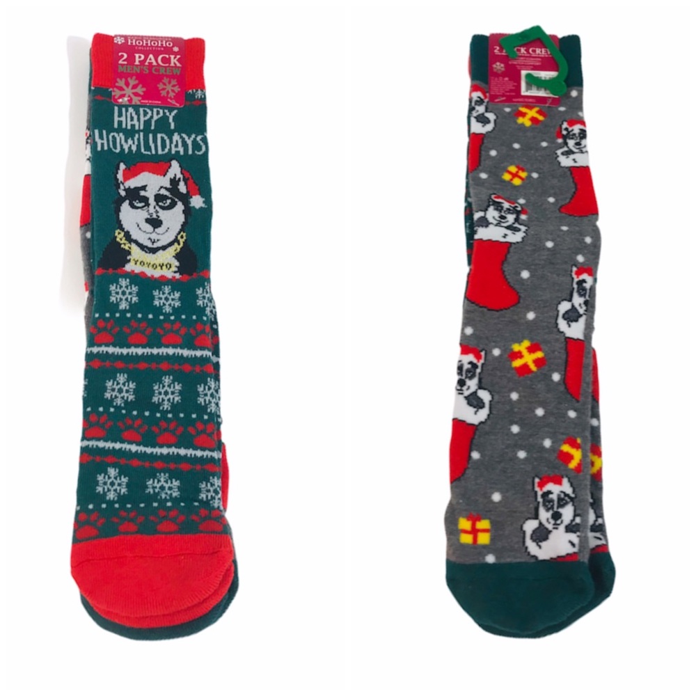 Basic Resources Happy Howlidays Crew Socks 2 Pair